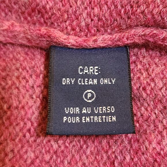 Ralph Lauren Made in Scotland Womens Wool Sweater Magenta Pullover Jumper Sz S/P - Picture 8 of 10